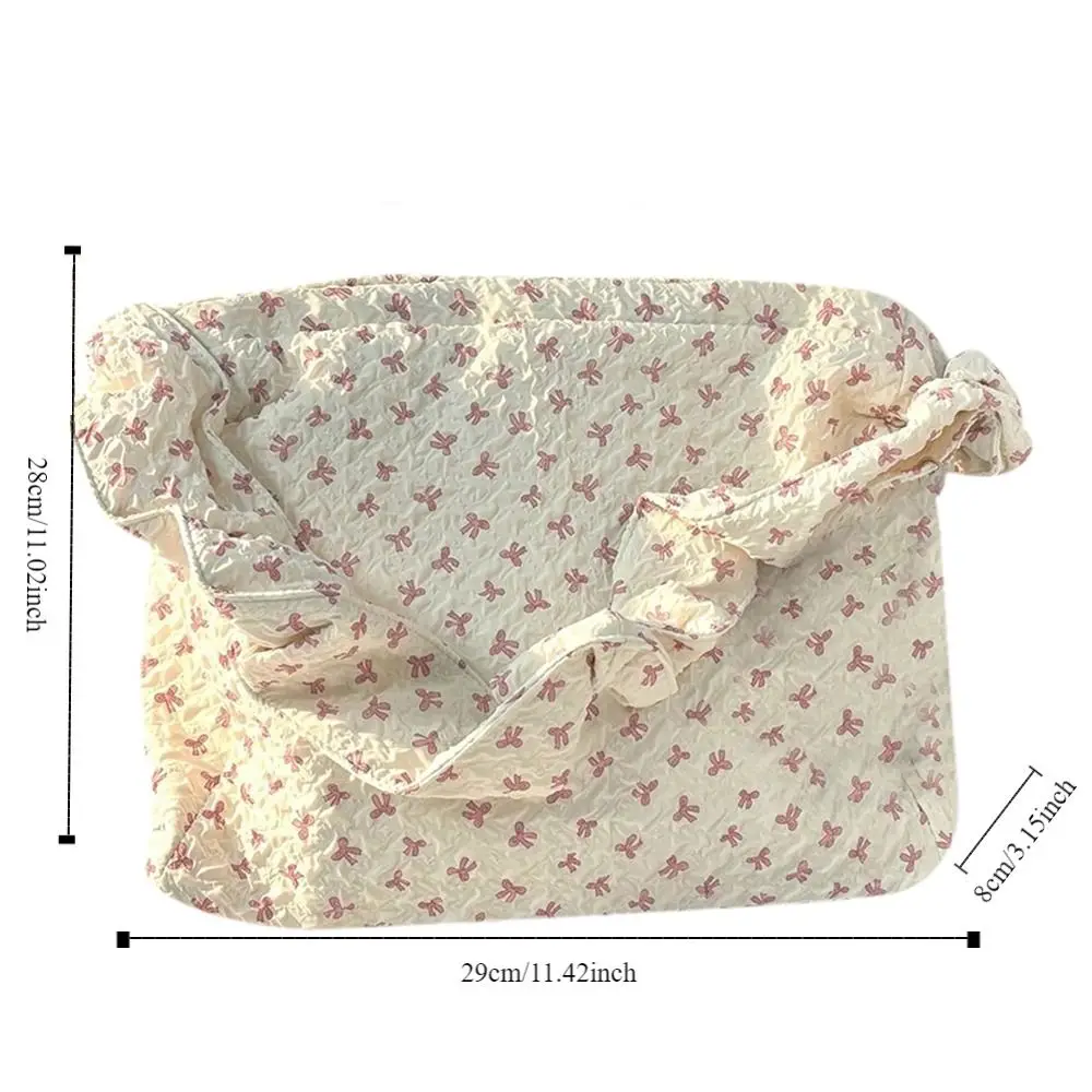 Sac fourre-tout imprimé en toile pour filles, motif floral, sac à main nuages froissés, sacs à main de rangement doux de grande capacité, cadeaux à la mode