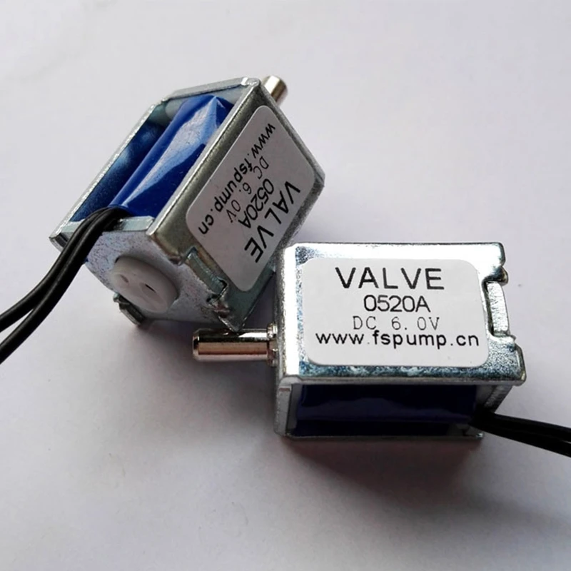 Mini solenoide electromagnético para válvula DC6V/12V, Control electrónico escape para válvula normalmente abierta,