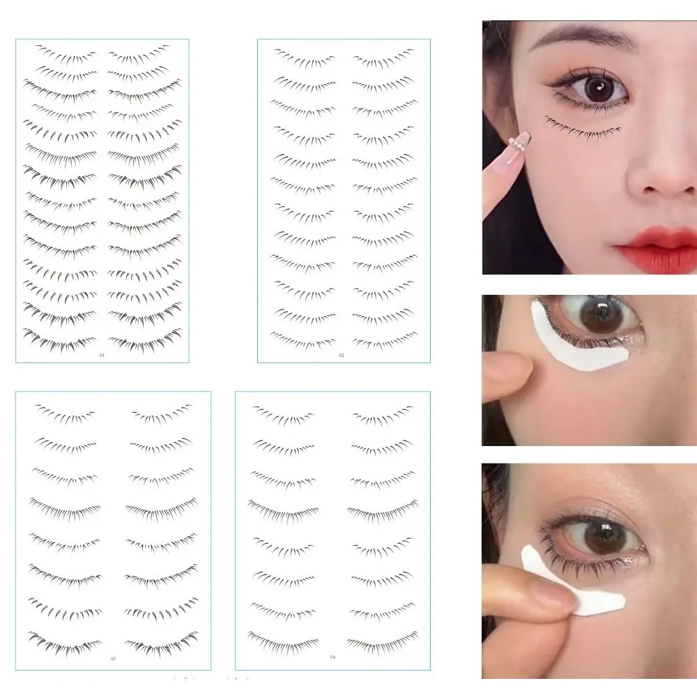 Natural Multi-Style Lower Eyelash Tattoo Stickers Simulation Waterproof False Eyelashes Tattoo Under Eye 3D Fake Eyelash Beauty