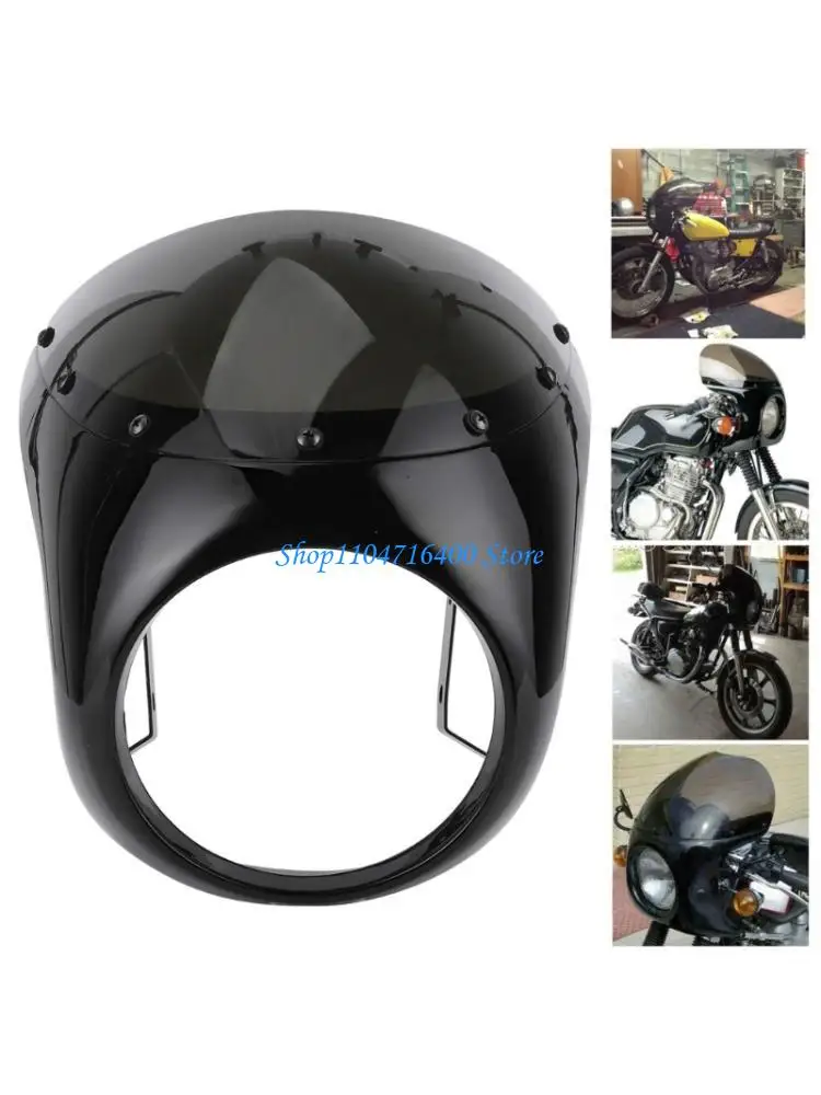 

y1gd Easy Installation Motorcycle Windshield Fairing Replacement Wind Deflector Retro Windshield Fairing Motorbike Accessory