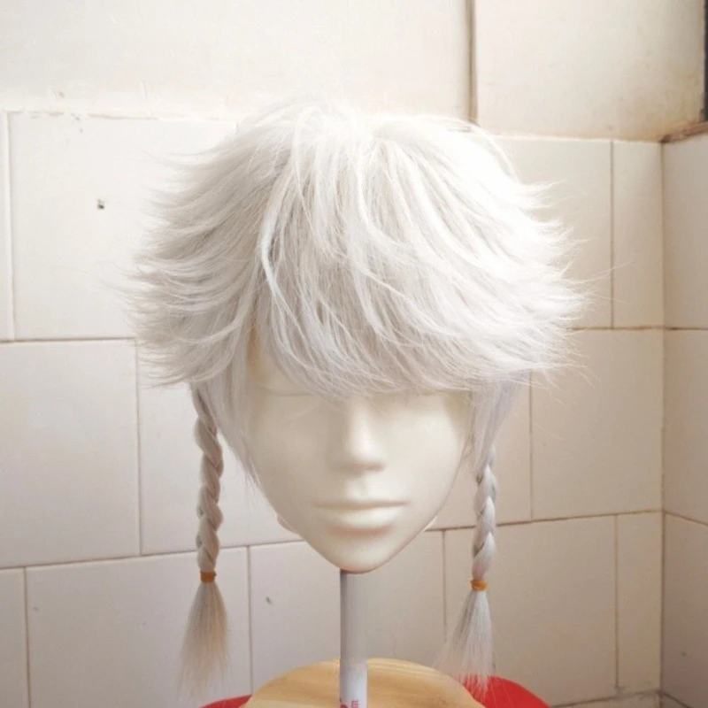 

Prophet white wig open group, wig cos hand-shaped two-dimensional wig