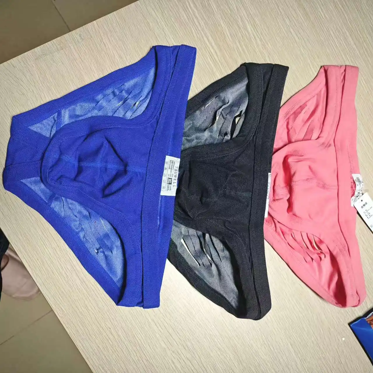 Original photo Cotton sweat-absorbing Breathable shorts Original fashion hollow design men's briefs tauwell special brand 24110