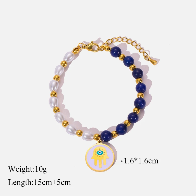 EILIECK 316L Edelstahl Blauer Zirkon Kristall Charm Halskette Ohrringe Armband Für Frauen Goldfarben Schmucksets Accessoires – Detail 20