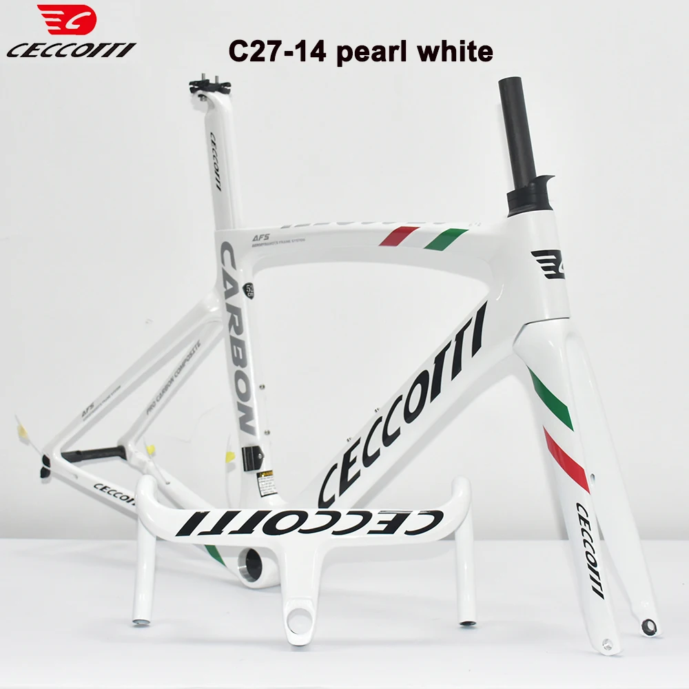 

CECCOTTI T1000 Full Carbon Road Bike Frame Disc Brake And Hiddel Internal Cable Bicycle Frameset handlebar seatpost bottle cage