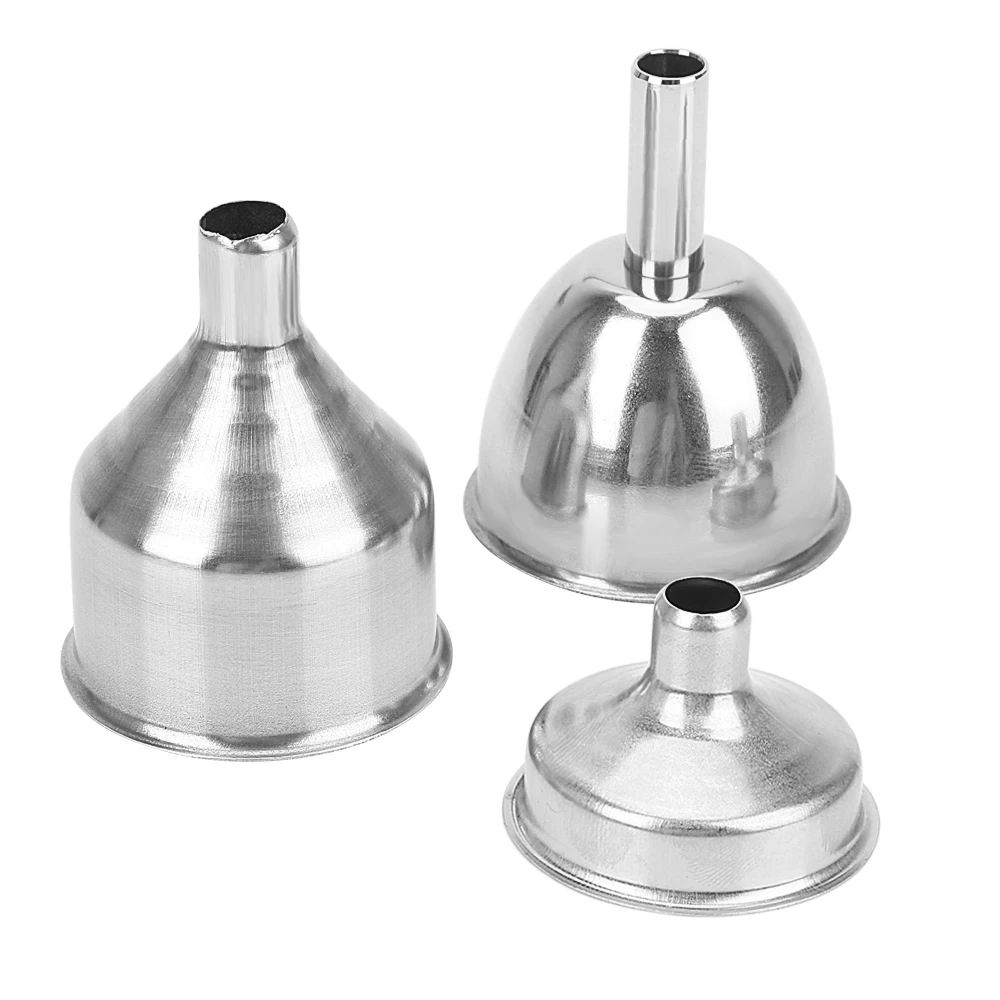 HILIFE Mini Stainless Steel Bar Wine Flask Funnel Small Mouth Funnels for Filling Hip Flask Narrow-Mouth Bottles