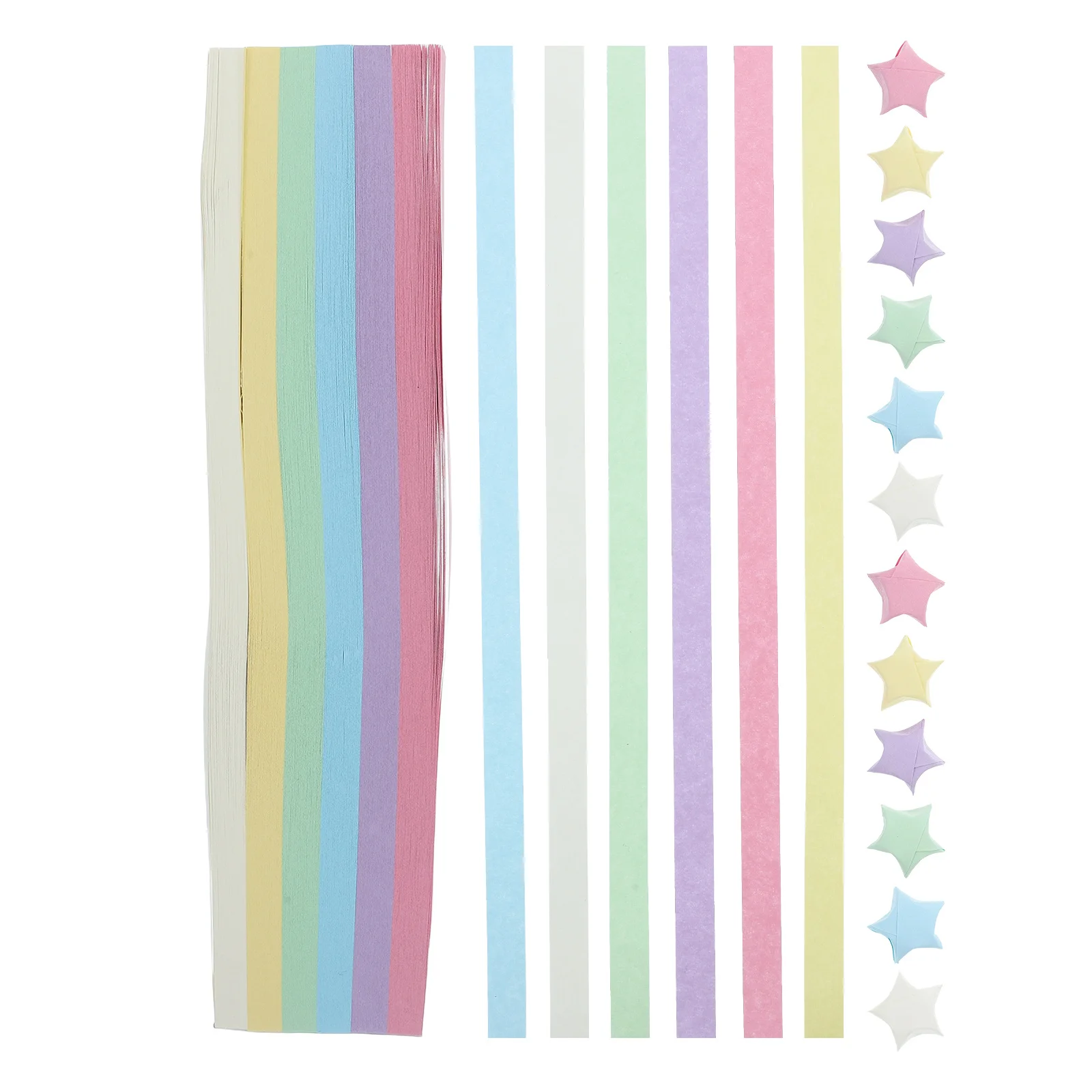 540pcs Origami Star Strips Double Sided Solid Color Craft Paper For Diy Decoration Star Folding Art Scrapbook Supplies