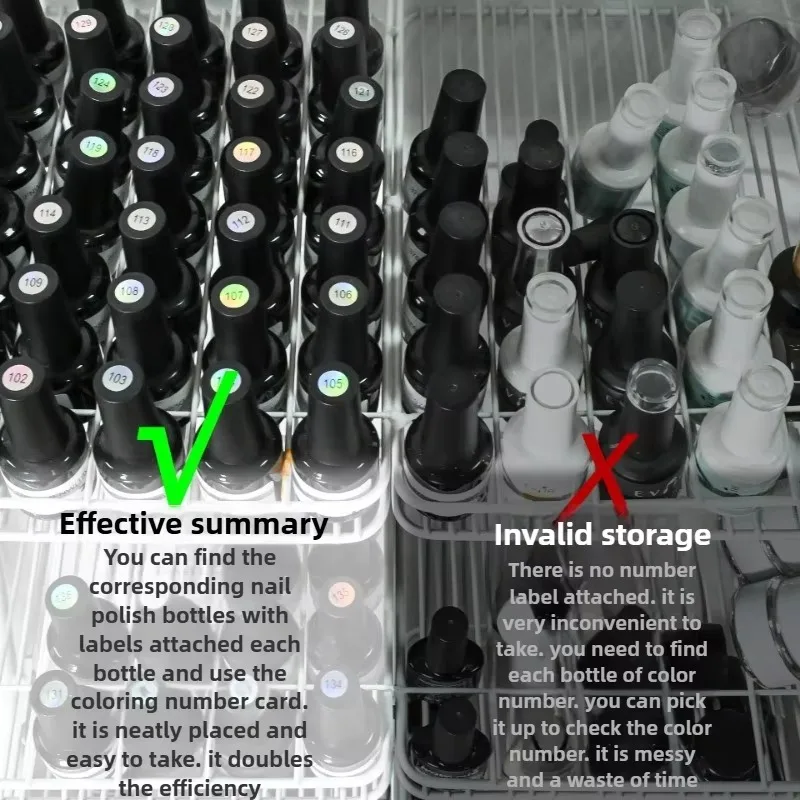 젤 네일 광택제 번호 스티커 라벨, 컬러 바니시 접착제 병 립스틱, 네일 팁 디스플레이 마크 넘버링 매니큐어 도구, 1 개, 2 개