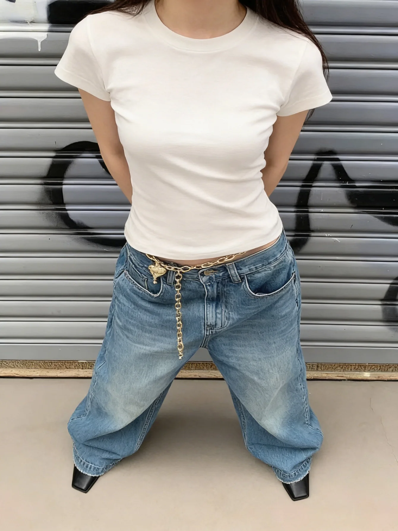Original Y2K Loose Blue Jeans For Man Drip Unisex Basic Denim No accessories or belts included