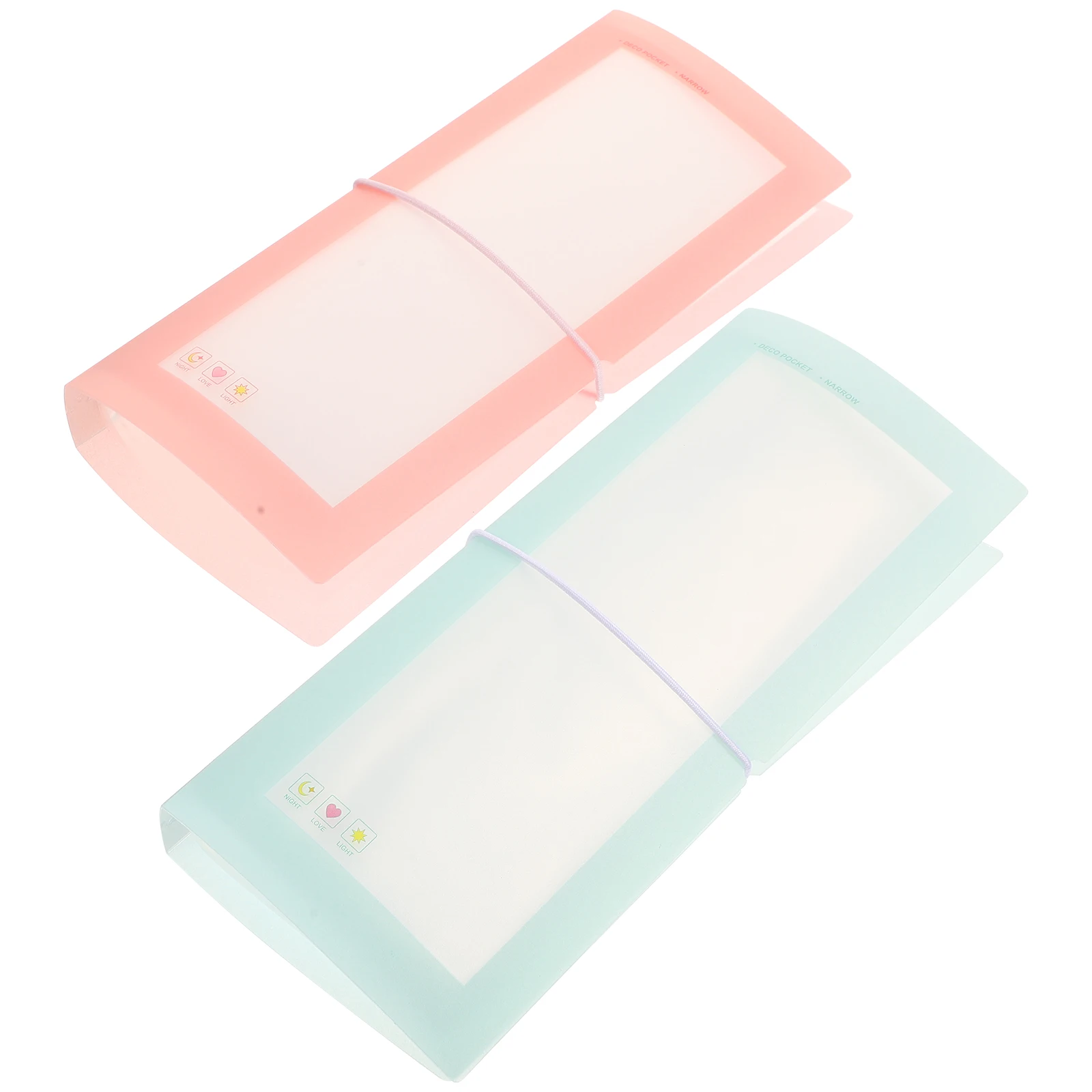 2pcs Sticker Storage Album Large Capacity Clear Cover For Stickers Tickets Photos Diy Decals Organizer Stationery Holder