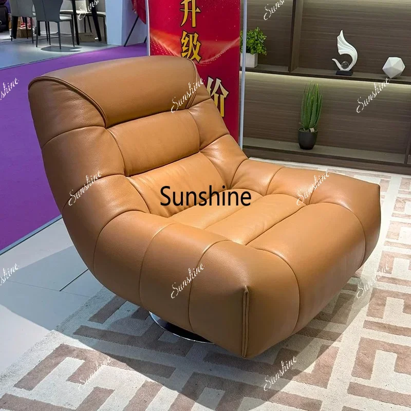 Italian-style minimalist sofa for leisure, home use, living room, and swivelable sofa chairTJ