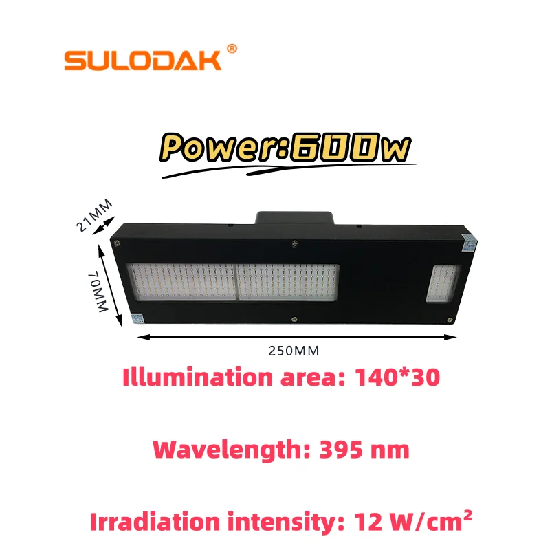 Uv Led Lamp High-Power 600W Water-Cooled LED UV Curing Lamp 395nm - Compatible with Ricoh G5/G6/Toshiba CEN4 UV Flatbed Printer