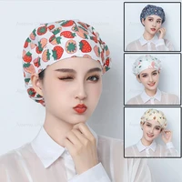 Gorros de cocina antipolvo para mujer, gorros con estampado de animales para pelo largo, gorros de aseo para mascotas, gorro de trabajo para salón de belleza y Spa