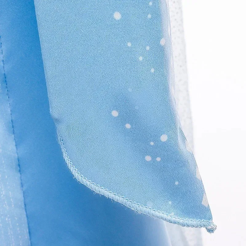 Movie Ice and Snow 2 Princess Elsa Dress Fantasy Party Girl Cosplay Snow King Sequins Princess Dress Birthday Tango Dress