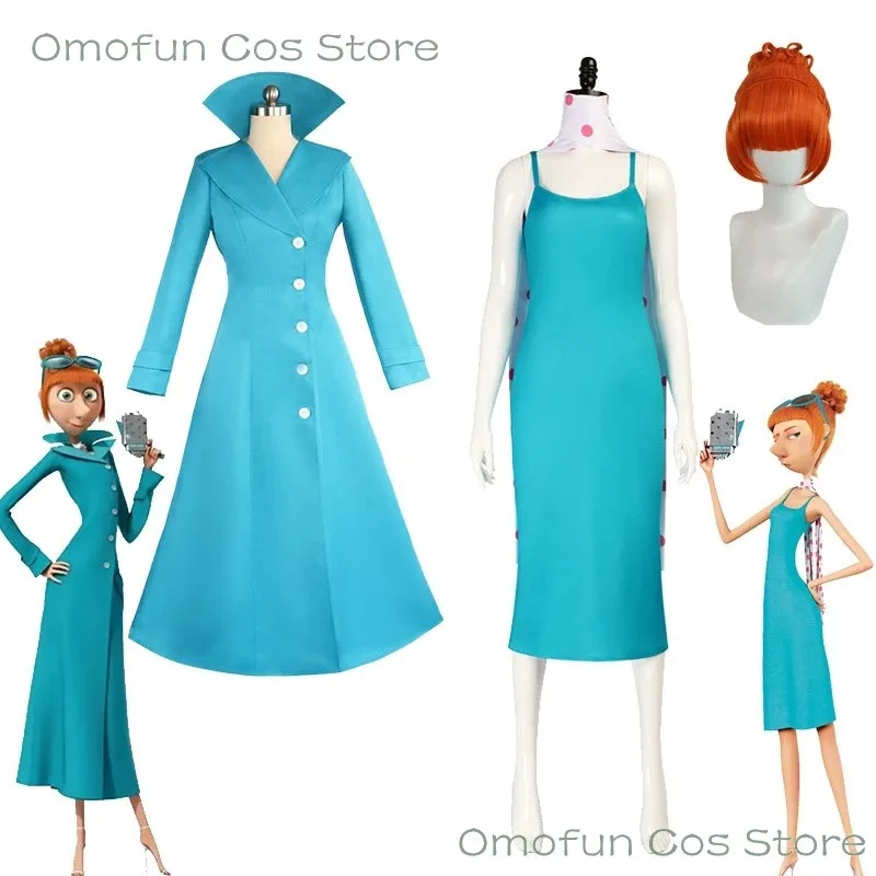 2025 aaa 와일드 코스프레 의상 루시 블루 트렌치 가발 그루 아내 드레스업 여성 재미있는 의상 할로윈 파티 카니발 역할극