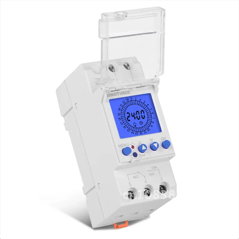 

Digital Industrial Timer Controller with Large LCD Display, 24hrs Countdown Switch Relay16A 30A, Analogue Backlight, 85-265VAC