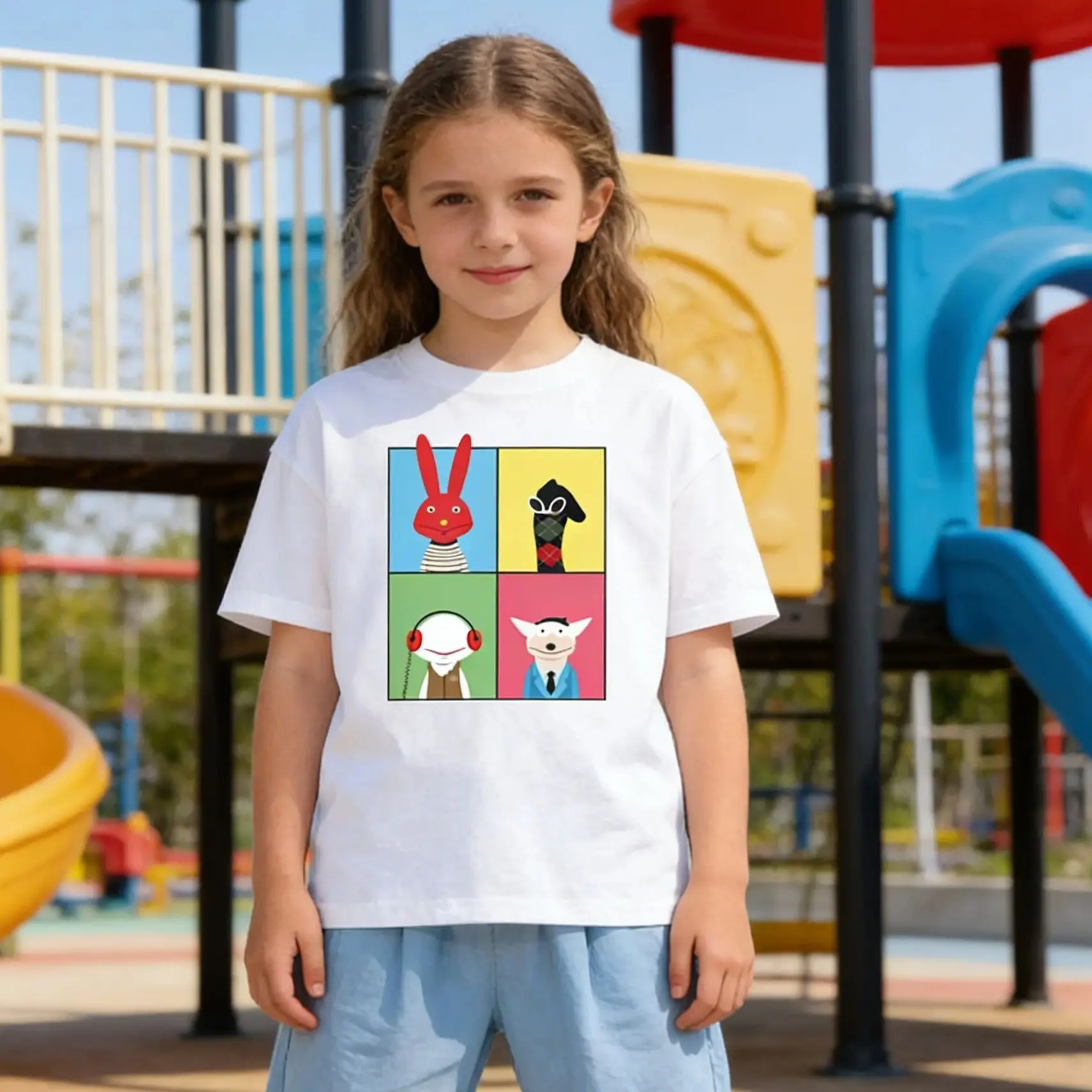 كارتون طباعة لطيف متعة عادية العصرية المألوف الأطفال تي شيرت للبنين والبنات الوالدين والطفل نمط الرجال التي شيرت النساء بلايز