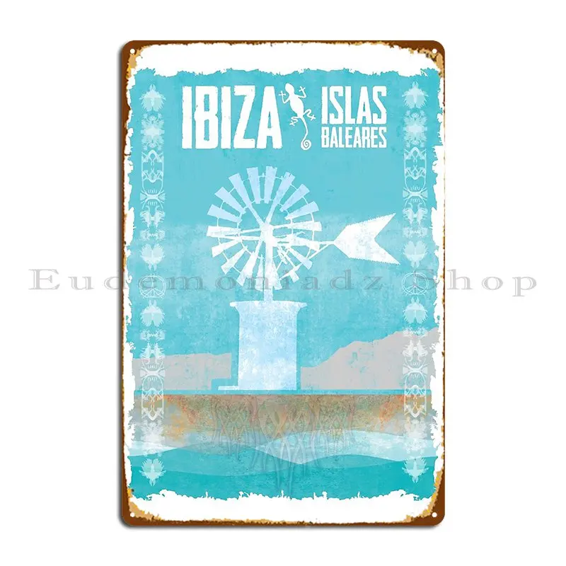Placa de Metal de Ibiza Flow Time 2020, decoración de carteles, impresión de placas de Pub, cartel de estaño personalizado para Club