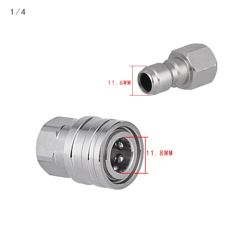 New Stainless Steel 3/8 Male and Female Head High Pressure Cleaning Machine Connection Fittings 1/4 Connector