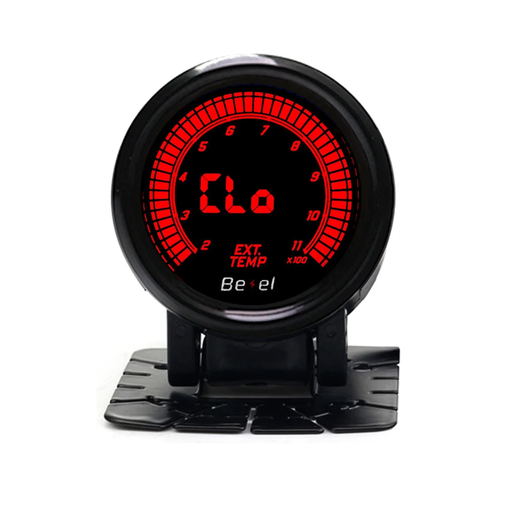 

52 мм Температура наддува воды Температура масла Вольт Вакуумный тахометр EGT Соотношение воздушного топлива Манометр давления масла 10 цветов Автомобильный счетчик