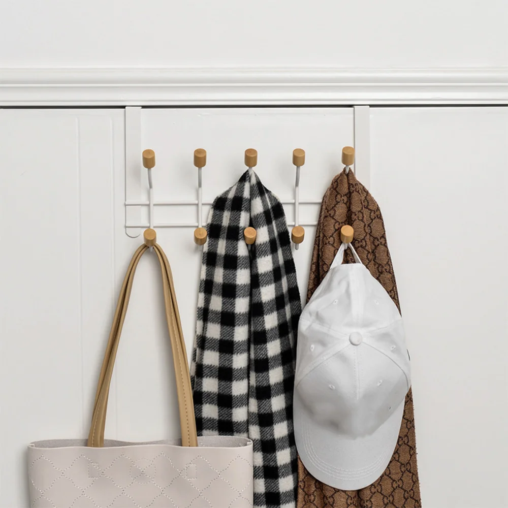 

Over Door Hanger, Hooks For Bedrooms/Bathroom,Sturdy Metal Over Door Coat Hooks For Coat Hat Towel Robes Belt