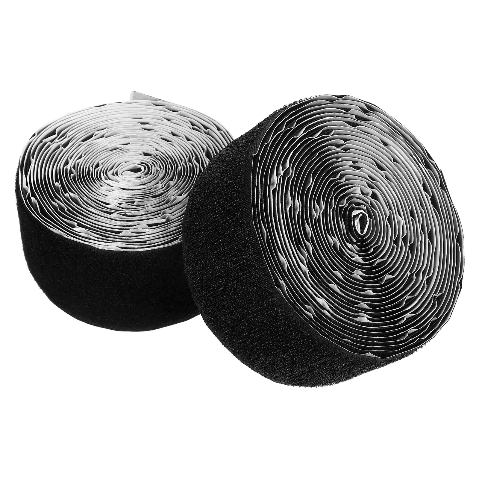 1 Roll Heavy Duty Black Hook and Loop Tape Industrial Strength Adhesive Fastening Strip for Home Office Outdoor Signage Mounting