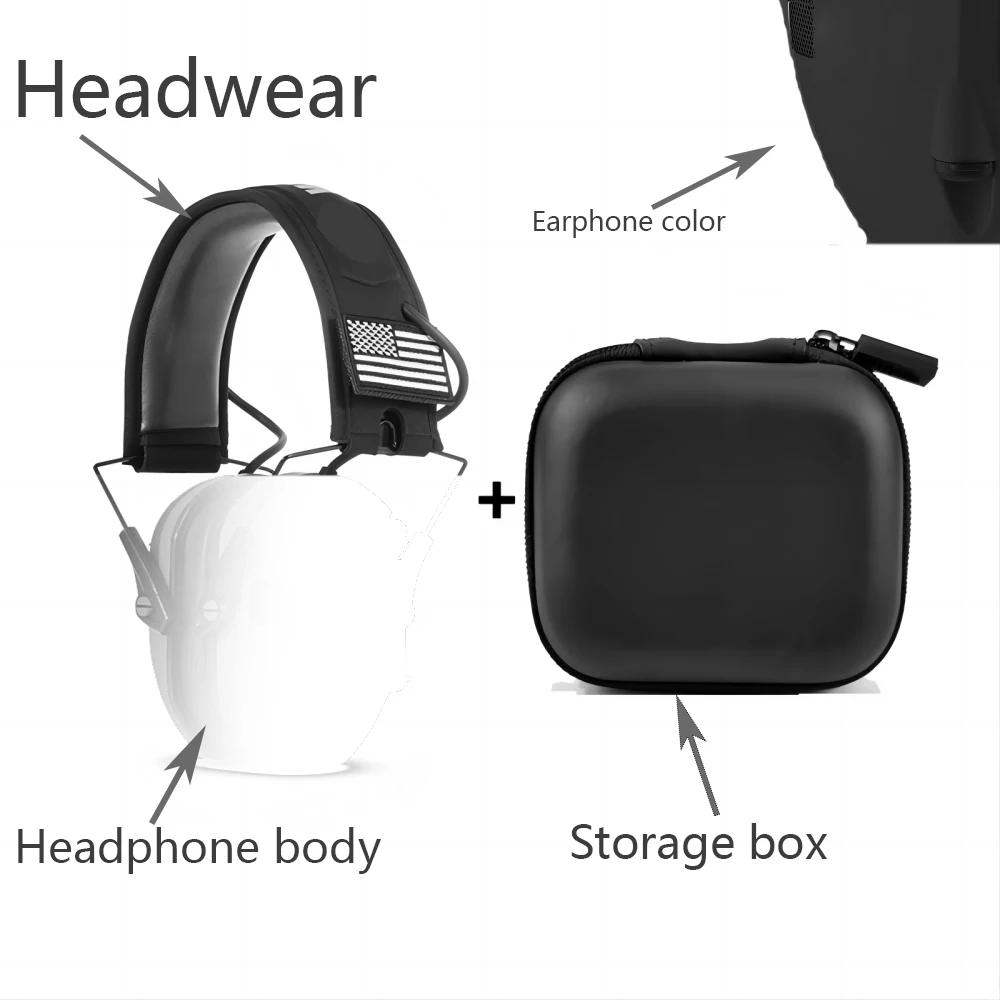 

Military Tactical Electronic Shooting Earmuffs Outdoor Hunting Sound Pickup Noise Reduction Protection Hearing Headset NRR 23dB