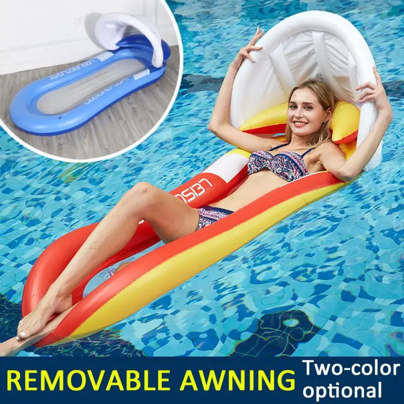 New Water Hammock Recliner Inflatable Floating Swimming Mattress Sea Swimming Ring Pool Party Toy Lounge Bed For Swimming