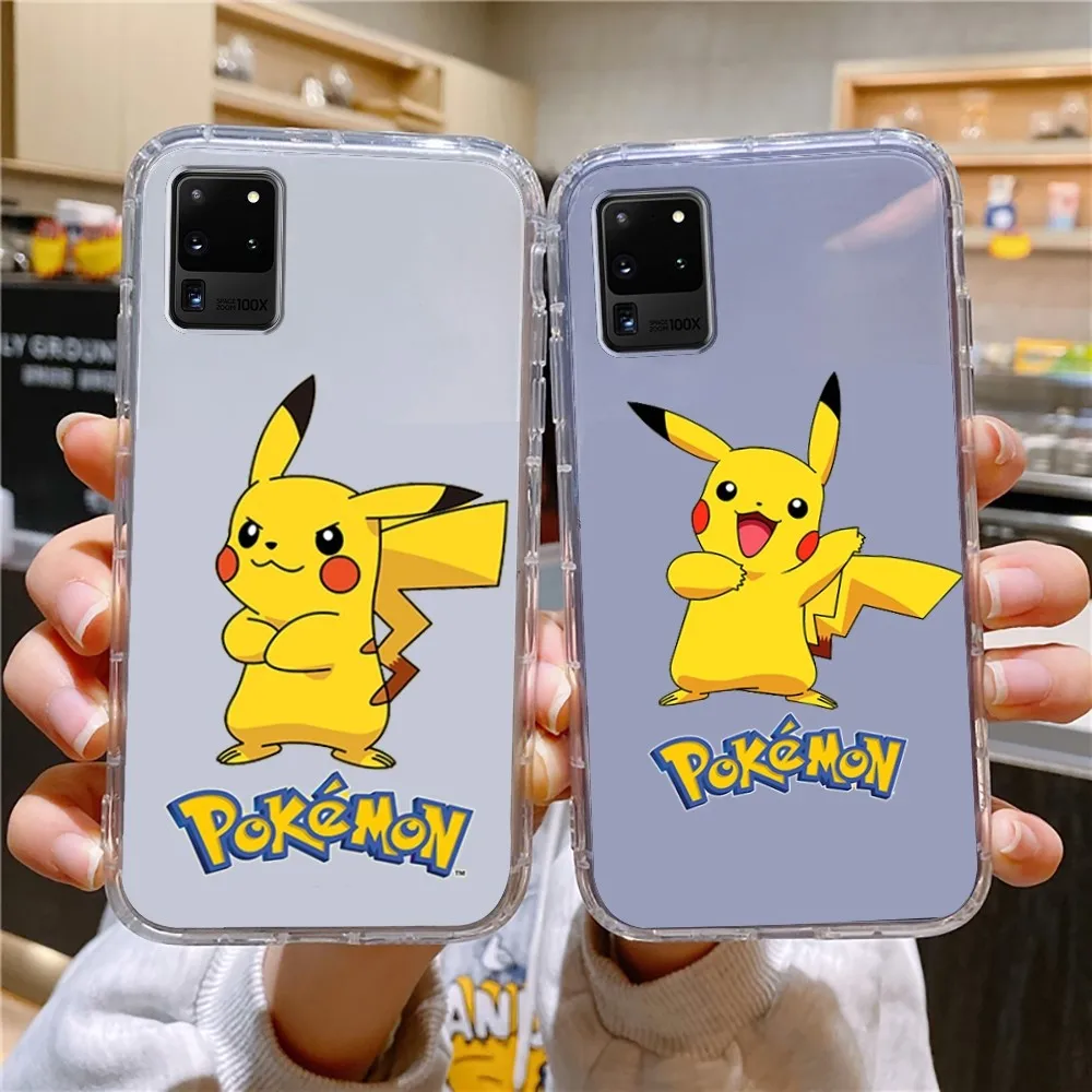 P-Pokemon P-Pikachu Phone Case For Samsung Galaxy A52 A12 A51 S21 Edge S22ULTRA S23 S20LITE Plus Ultra Transparent Cover