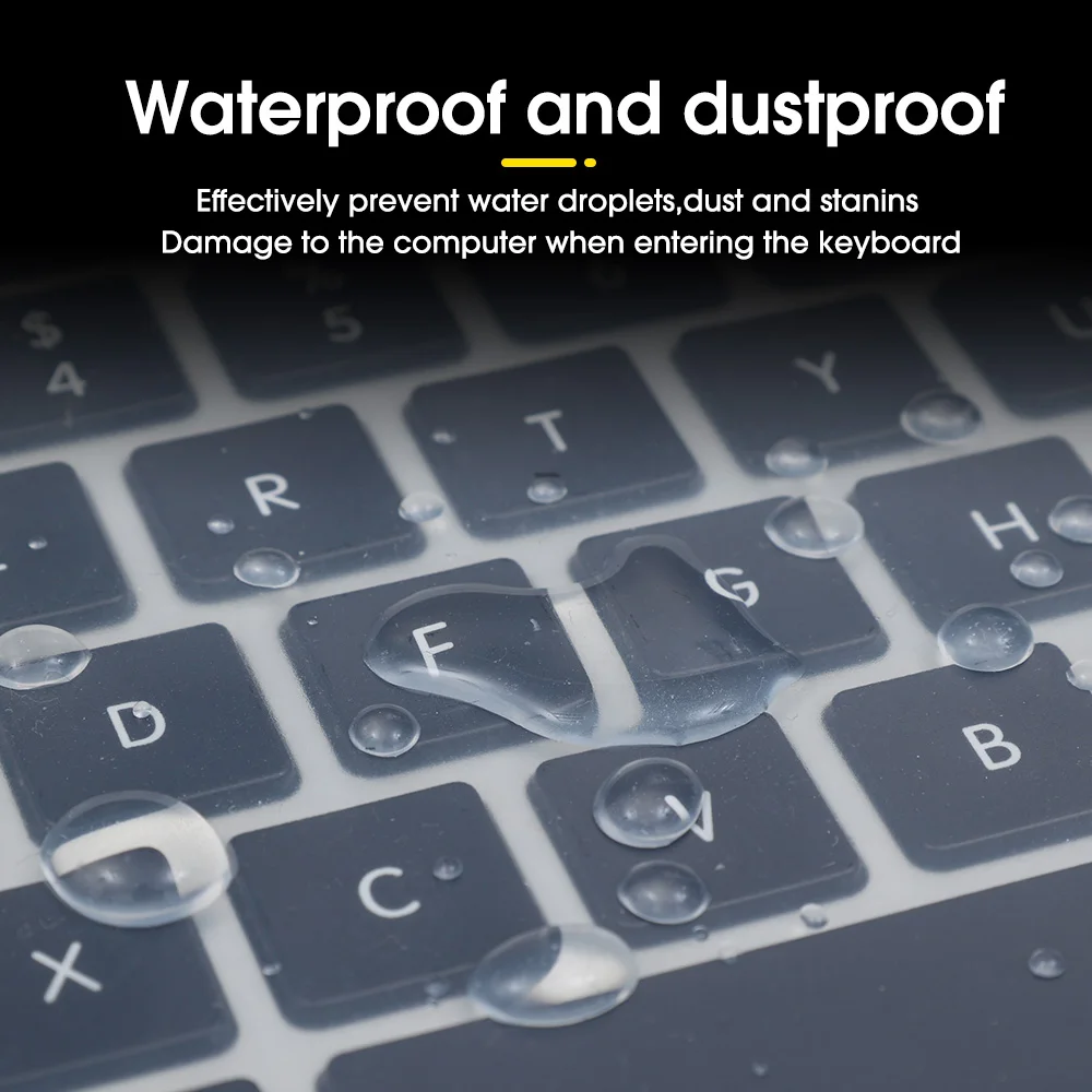 Universal 10/14/15.6 Inch Laptop Keyboard Cover Notebook Transparent Protector Film Dustproof Silicone Clear Films for Macbook