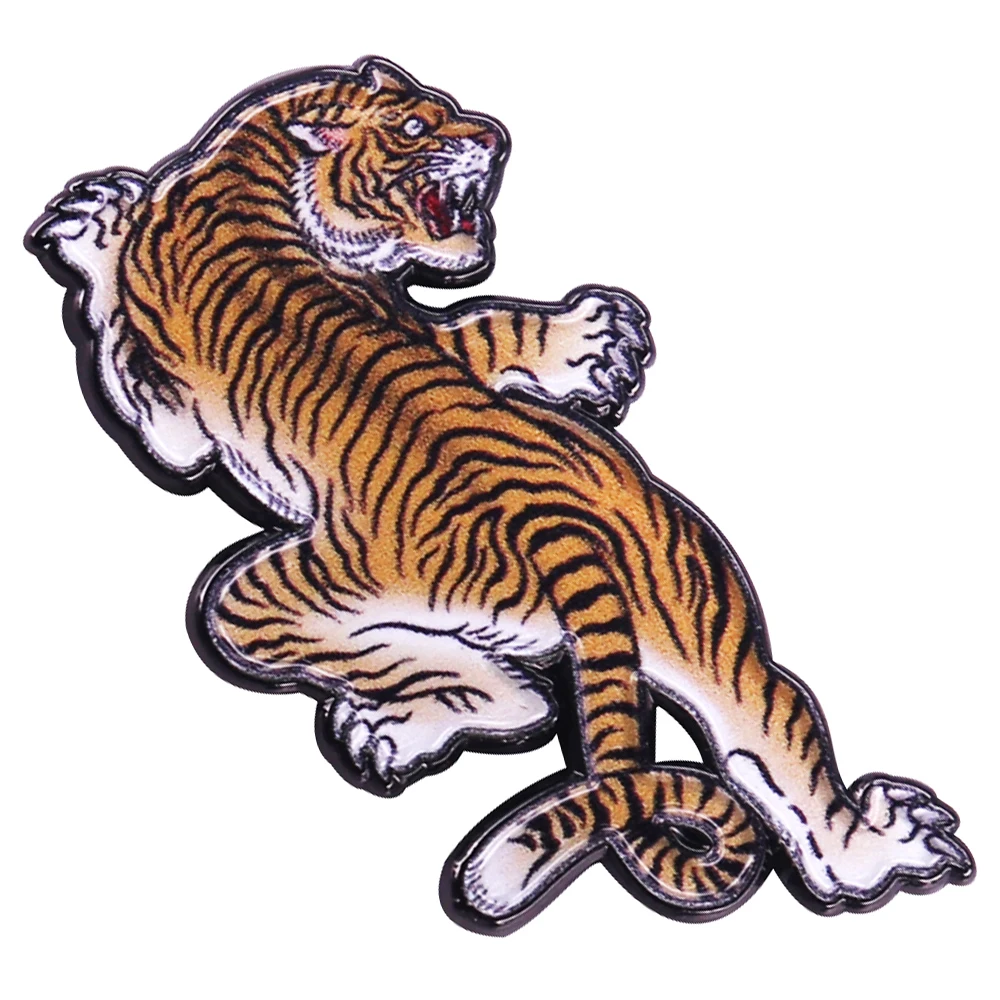 Domineering Tiger Badge Fierce Animal Enamel Pin Jewelry Hat Backpack Decoration