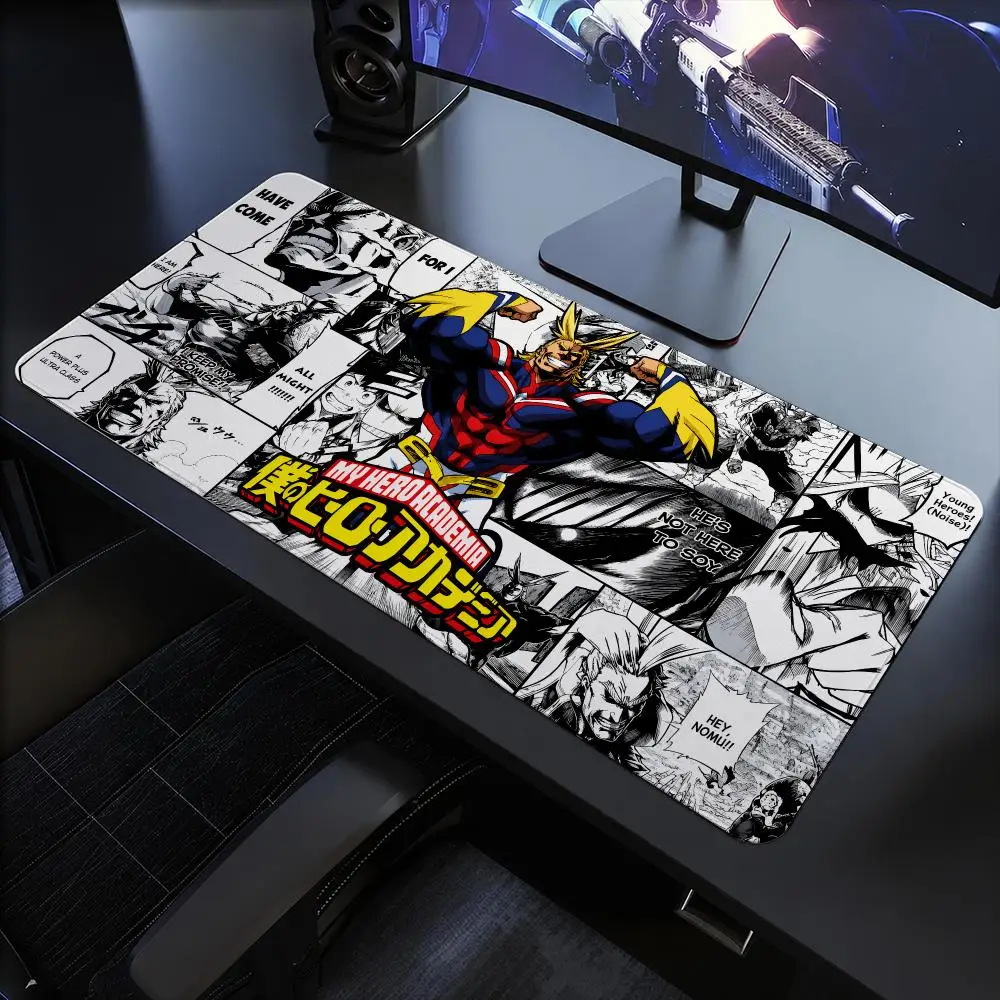 All Might My Hero Academia Mouse Pad Mouse Pad Anti-Slip Rubber Base Extended Desk Mat For Gamers Office Computer Accessories