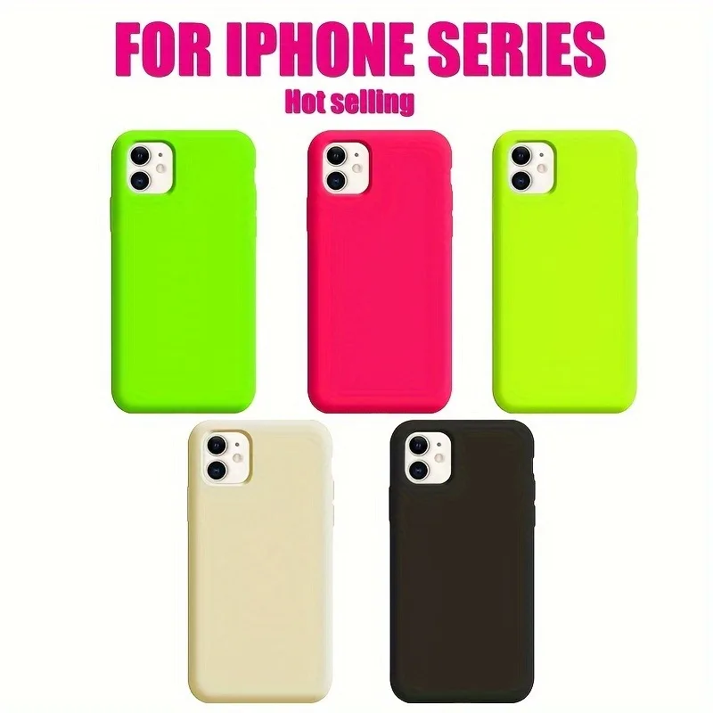 Original Silikon-Handyhülle für iPhone 18 17 16 15 14 13 18 Pro Max 16 Plus Air Einfarbige Schutzhülle gegen Stürze und Stöße – Detail 6