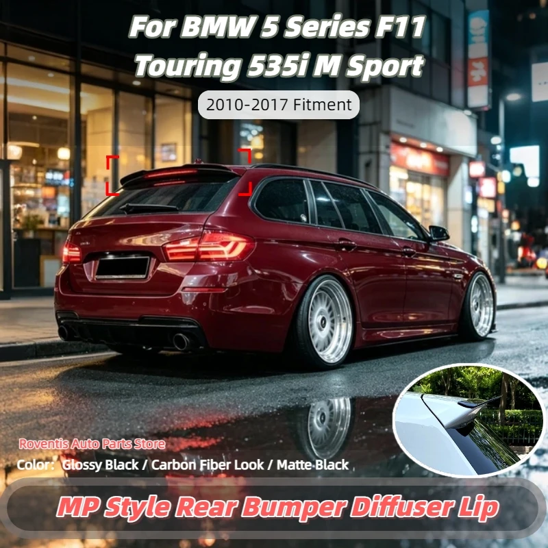 Für BMW 5er F11 Touring 535i M Sport 2010 2011 2012 2013 2014 2015 2016 2017 Heckdach-Spoiler Flügel Obere Fensterlippe CarKit