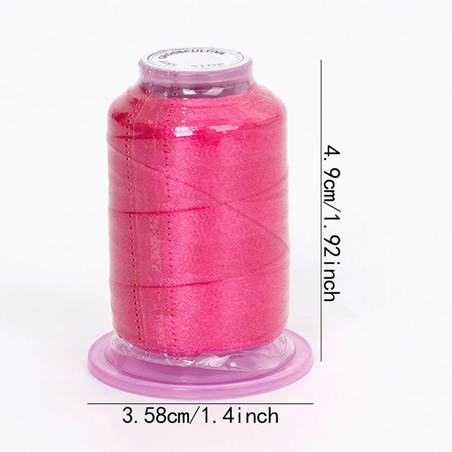 4-Color Polyester Embroidery Thread Set 550Y/Roll, Glossy Unbreakable Machine Sewing Yarn for Clothing & Home DIY Ornament