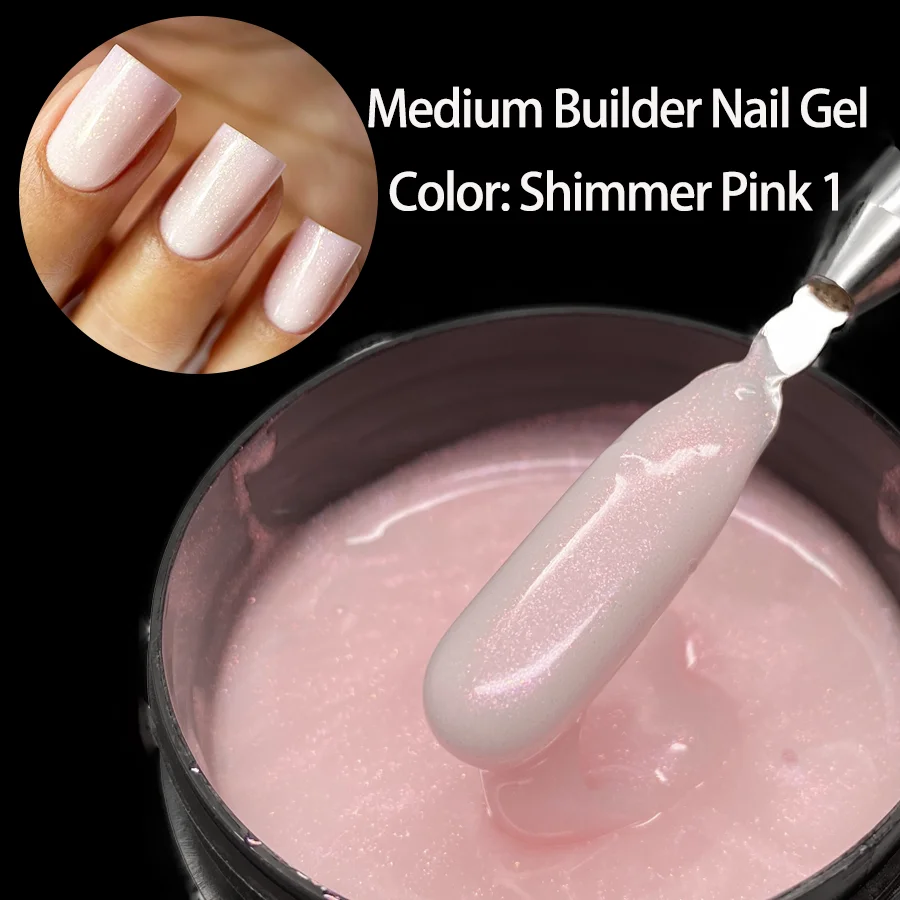 Jillnails 100g Glitter Shimmer Melkachtige Harde Gel Builder Nagel voor Nagels Extensions Koningsblauw Roze UV LED Camouflage Zelfnivellerende