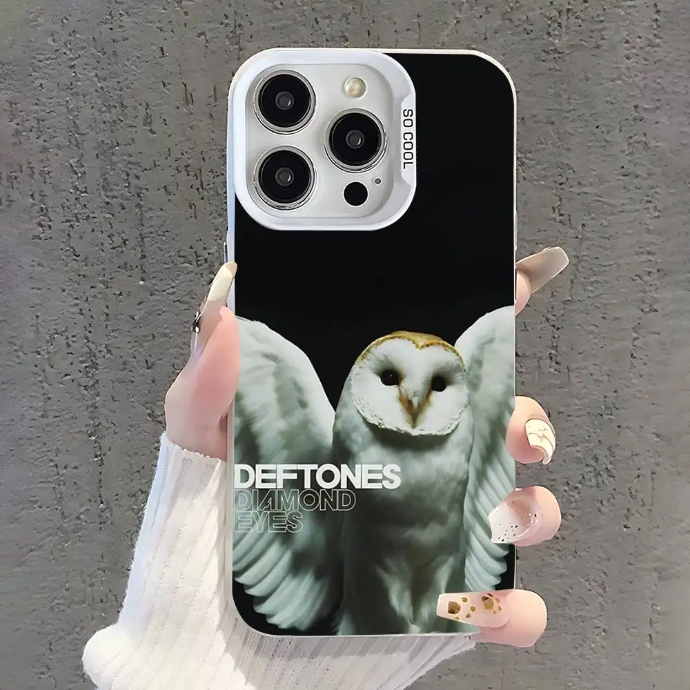 Band D-Deftones Phone Case For iPhone 17,16,15,14,13,12,11,Pro,XS,Max,Plus,Mini,SE White Candy Matte Shockproof Cover