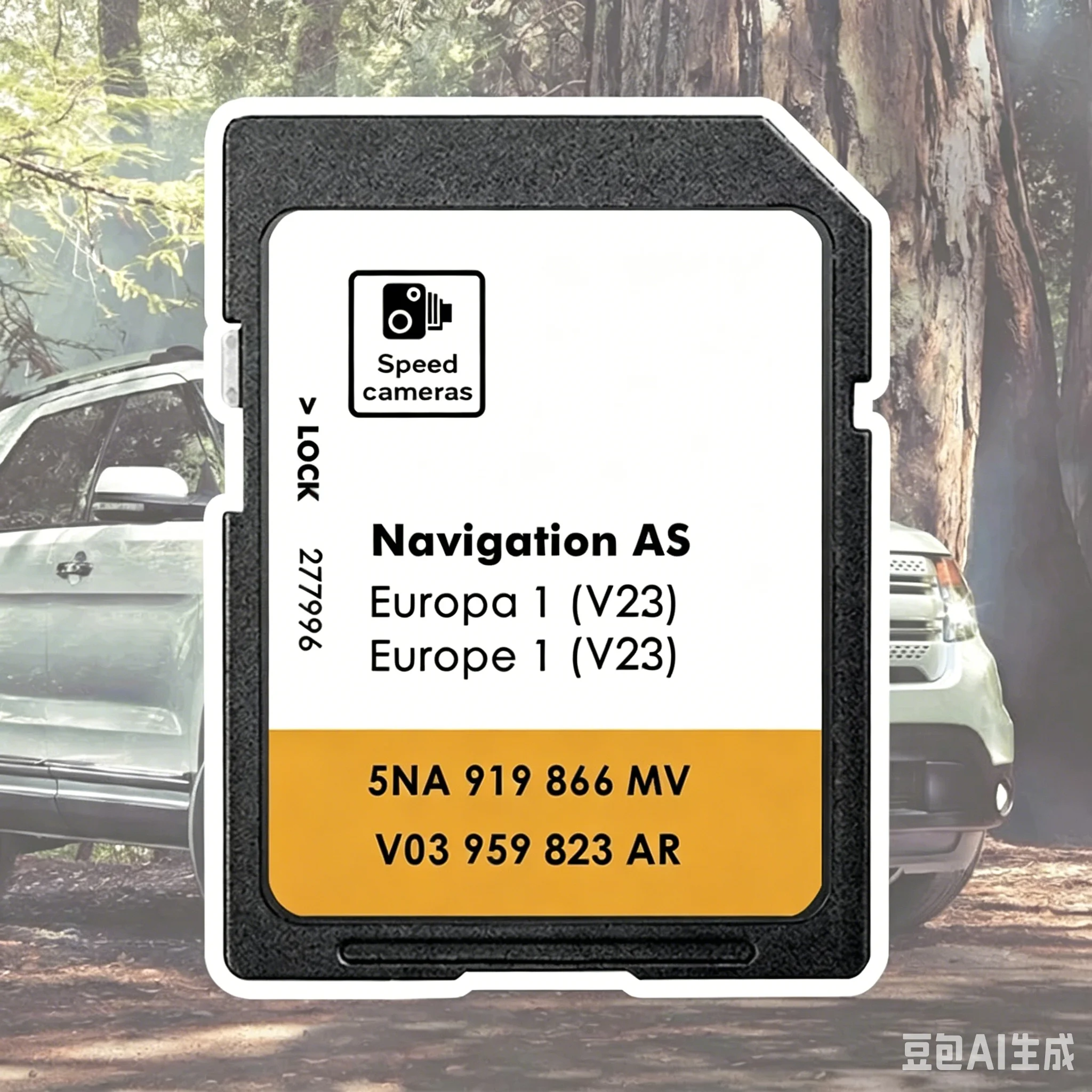 Najnowsza karta SD V23 2026 z mapami Europy do Volkswagen MIB2 Discover Media Map Sat Navi z naklejkami przeciwmgielnymi na lusterka wsteczne. — zdjęcie produktu 3