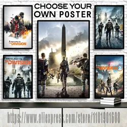 Classic Division 2 Video Game Canvas Art and Wall Art Poster Picture Print Modern Family bedroom Decor Posters