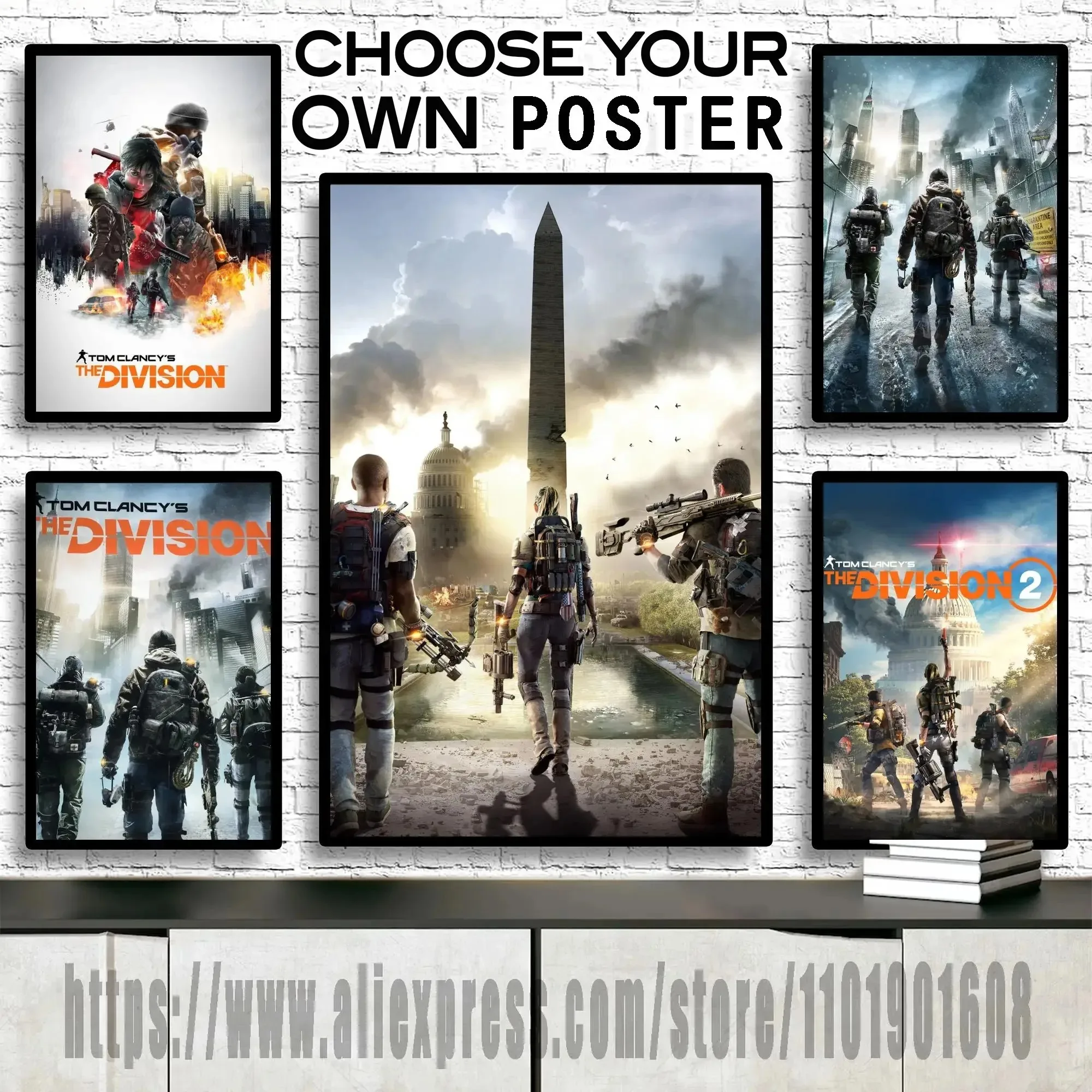 Classic Division 2 Video Game Canvas Art  and Wall Art Poster Picture Print Modern Family bedroom Decor Posters