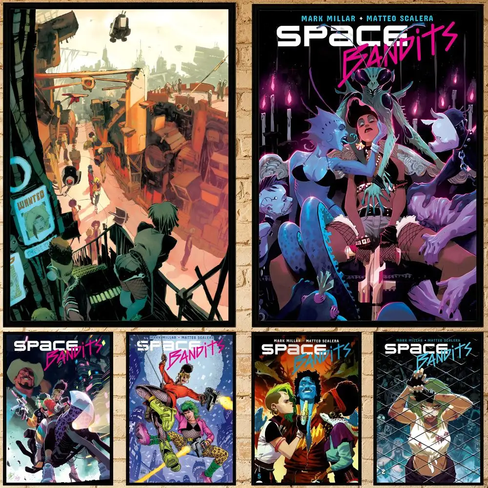 comic Space Bandits Poster Poster HD Waterproof Self-adhesive Art Print Wall Decor for Bedroom Living Room Gift