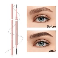 1PC Waterproof Double-Ended Eyebrow Pencil 1.5mm Ultra Fine Eyebrow Pencil Sweat-proof Long Lasting Professional Eye Makeup