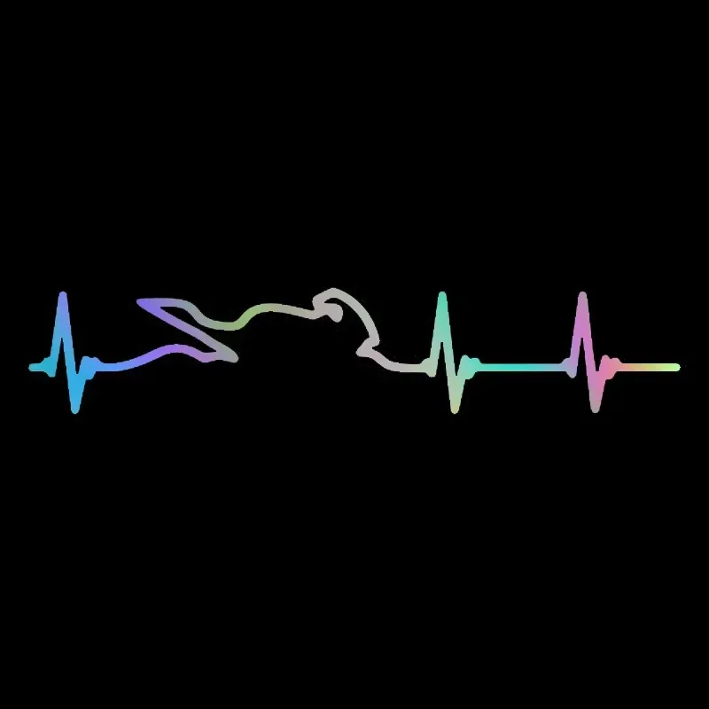 Car Sticker Heart Electrocardiogram of Race Players Accessories Vinyl Car Styling Cover Scratches Motorcycl PVC