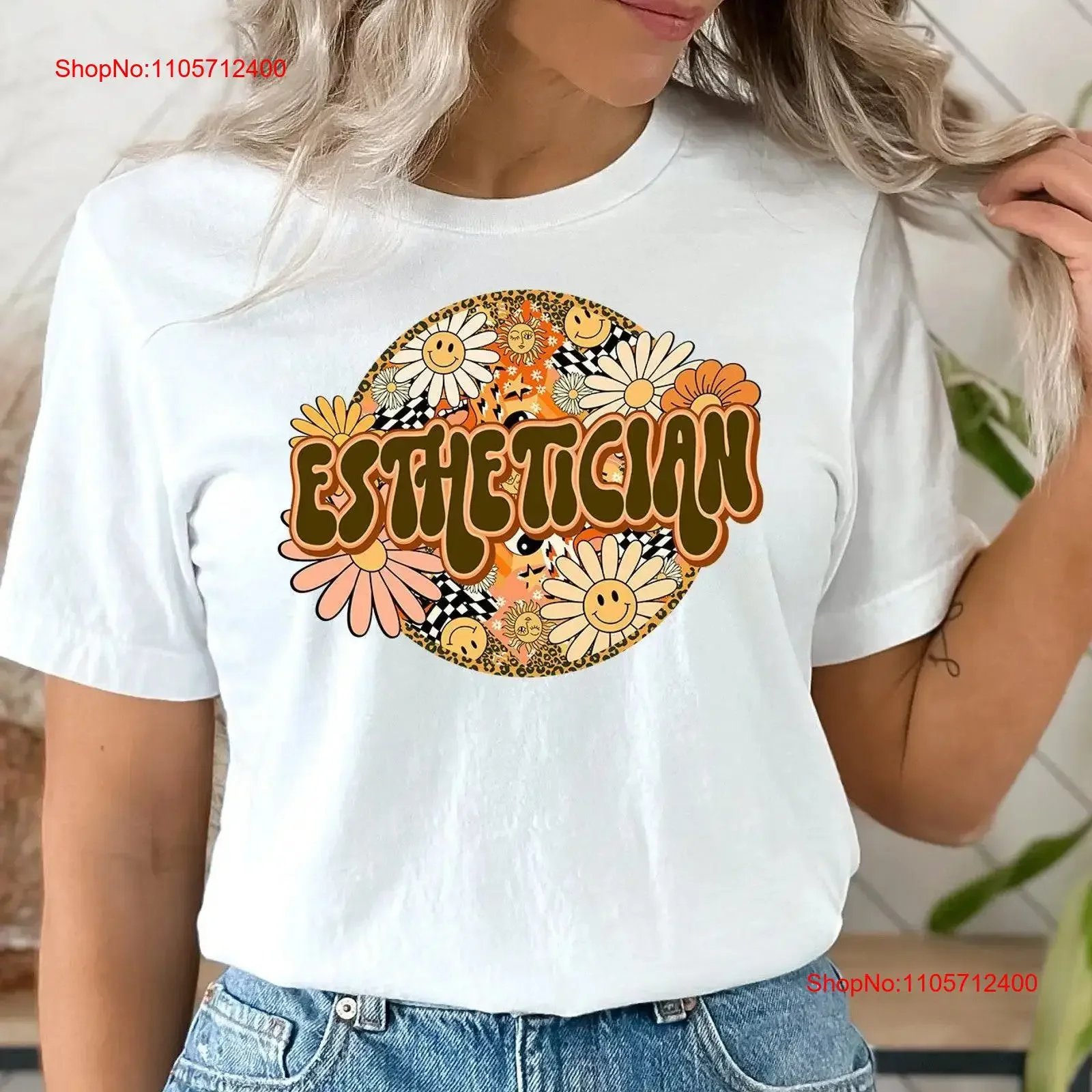 Esthetician T Shirt Costemology Skin Care SpecialisT Beautician vintage Washed Slightly homme Comfortable Casual Stylish