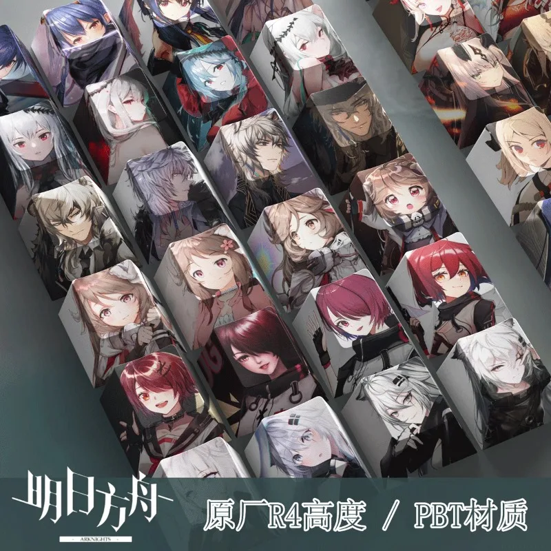 Arknights Theme Anime Keycaps Mechanical Keyboard Cherry Profile PBT 5-side Dye-Sub Custom Cute Keycaps PC Accessories Gift