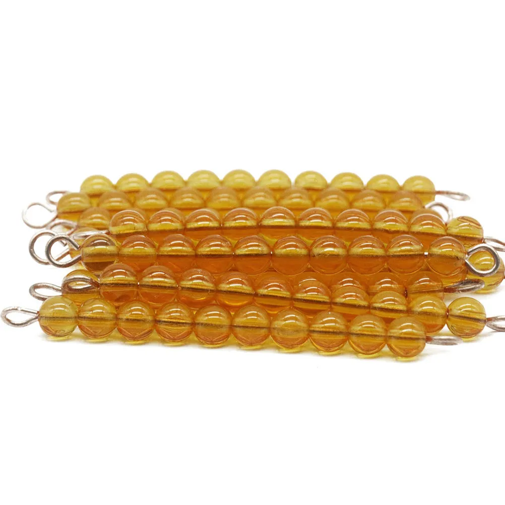 

1 Bag Bead Chain Math Educational Teaching Aid Early Learning 1-100 String Number Math Game Classroom Home