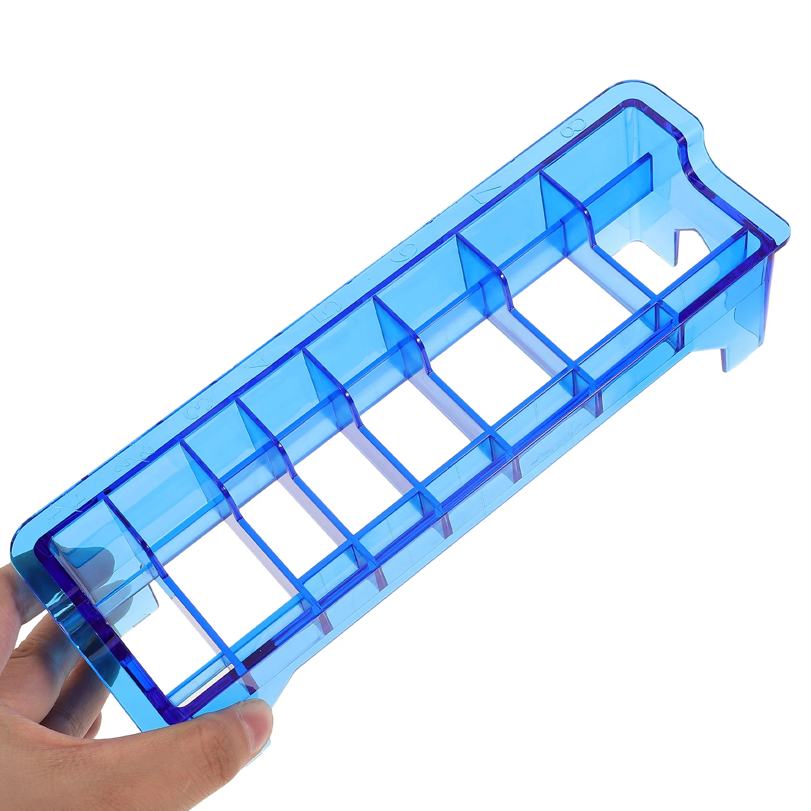 

Hair Clipper Storage Box Transparent Red Durable Plastic Guide Comb Holder Salon Tool Organizer For Home Hotel Barber Shop