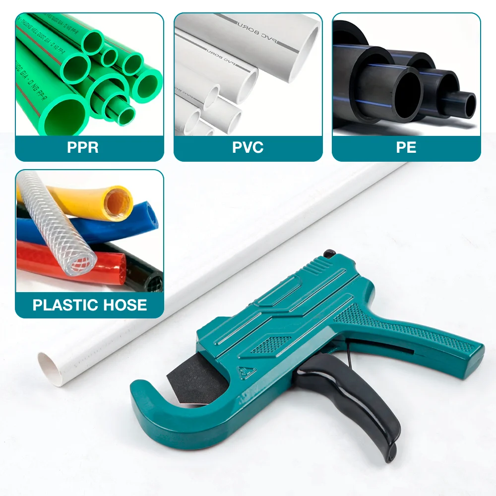 1-5/8" (42mm) PVC Pipe Cutter For PE, PVC, PPR Pipe Quick Cutting, SK5 Steel Blade, Household Plastic Hose Scissors Cutting Tool view 5