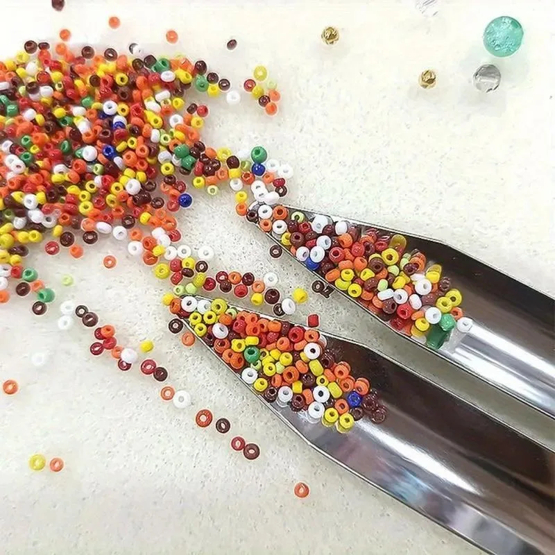 2Pcs/Lot Curved End Stainless Steel Jewelry Scoop, Diamond Beads Picking Tool, Precious Stones Crafting Supply, Mini Gem Scoop