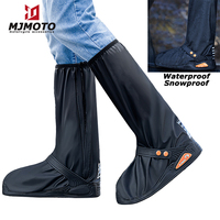 Motorcycle High-Top Rainproof Shoe Cover Wear-resistant Non-slip Motocross Shoe Cover Waterproof Motorbike Boot Cover Reflective