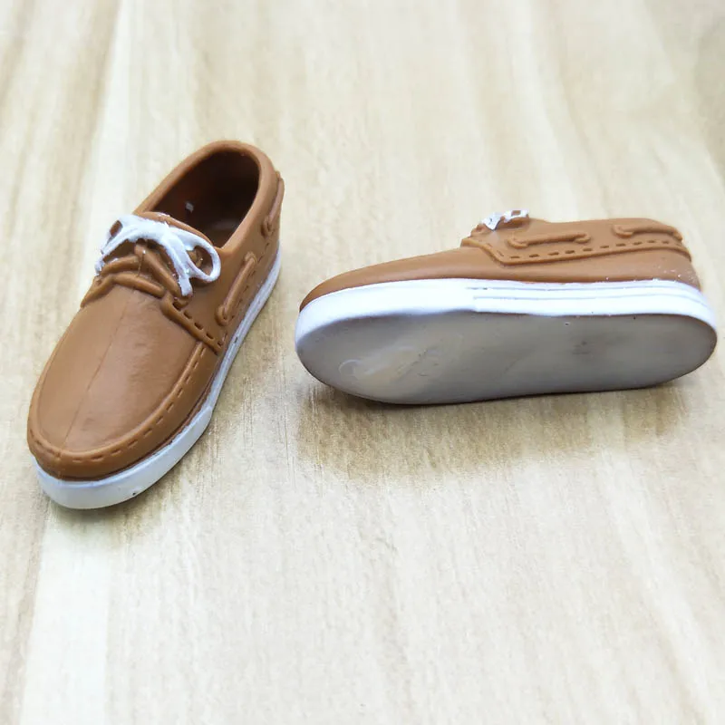 Chaussures de poupée marron pour hommes, accessoires pour Ken chaussures décontractées, chaussures pour poupée Barbie petit ami Prince Ken 1/6